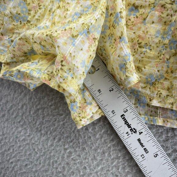 American Eagle Shorts Womens Large Flowy Elastic Waist‎ Yellow Floral NEW - Picture 11 of 13